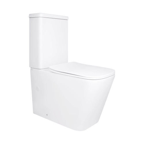 Унітаз компакт Qtap STENAVA безободковий з сидінням Slim soft-close QT27228303W