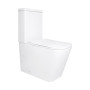 Унітаз компакт Qtap STENAVA безободковий з сидінням Slim soft-close QT27228303W
