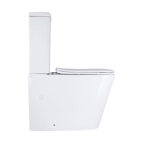 Унітаз компакт Qtap STENAVA безободковий з сидінням Slim soft-close QT27228303W