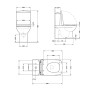 Унітаз компакт Qtap STENAVA безободковий з сидінням Slim soft-close QT27228303W