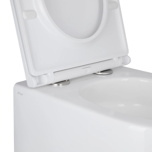 Унитаз подвесной Qtap Taurus Ultra Quiet безободковый с сиденьем soft-close QT2433084EUQW