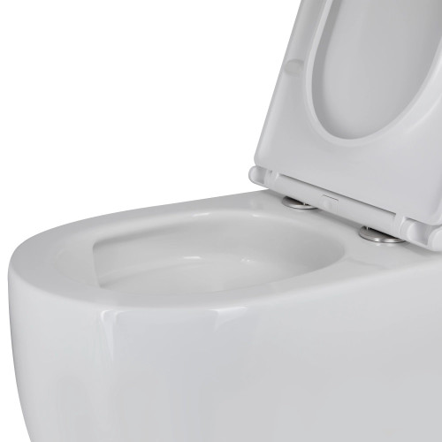 Унитаз подвесной Qtap Taurus Ultra Quiet безободковый с сиденьем soft-close QT2433084EUQW
