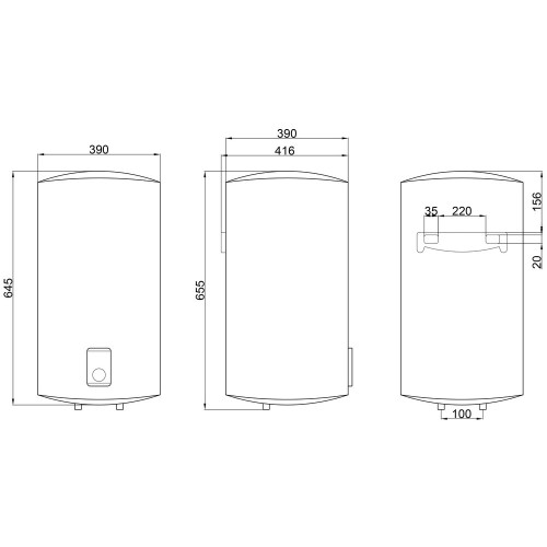 Водонагреватель Thermo Alliance 50 л, сухой ТЭН 2 КвТ + умная розетка D50V20J2DK + WK-UEU16