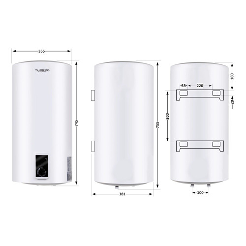 Водонагреватель Thermo Alliance Slim 50 л, 2 КвТ Cухой Тэн, D50V20JD1K