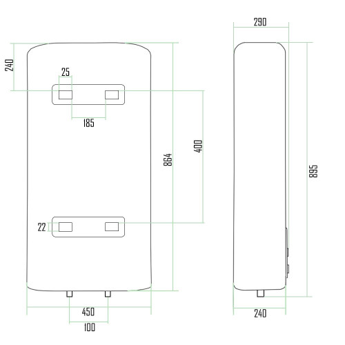 Водонагрівач Thermo Alliance 80 л. Сухий ТЕН 2КВт (0,8+1,2) кВт + WI-FI, DT50V20GPDD2 + WK-UEU16
