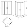 Душова кабіна Cersanit Arteco 90x90x190 см S157-002