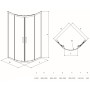 Душова кабіна Cersanit Basic 90x90x185 см без піддону S158-005