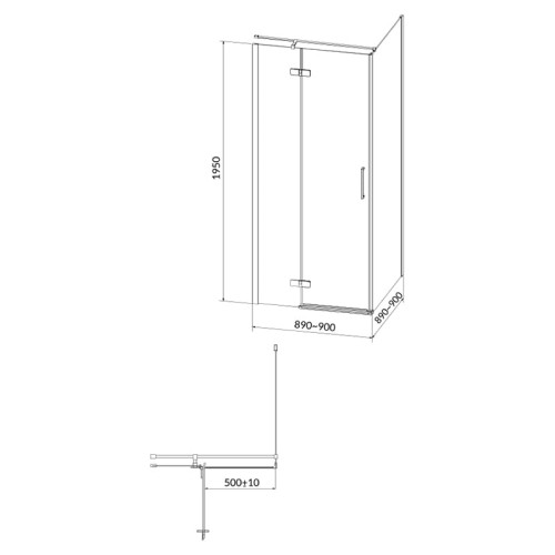 Душова кабіна Cersanit JOTA 90x90 см S160-001