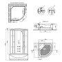 Душевой бокс LIDZ TANI 100x100 см, LTSBM100100SATHIGHFR
