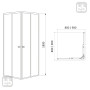 Душевая кабина Rozzy Jenori Velum 90x90 (без поддона) 90RZ082