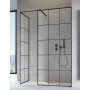Перегородка для душа RADAWAY Walk-in Modo New Black Factory, прозрачная, безопасное стекло, 389054-54-55