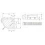 Душевой поддон RADAWAY Korfu E 100x80 см Правый 4E81400-03R