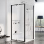 Стенка для душевой кабинки Ravak PIVOT PPS - 100, черный профиль + TRANSPARENT стекло, 90GA0300Z1