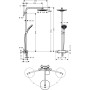 Душова система з термостатом Hansgrohe Raindance Select S 240 Showerpipe 27129000