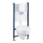 Комплект инсталляция Grohe Rapid SL + подвесной унитаз Solido Perfect 39116000