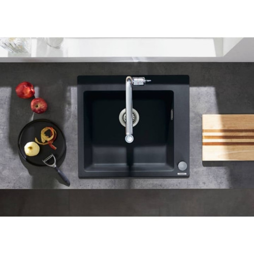 Кухонная мойка Hansgrohe S510-F450 56х51 Graphiteblack Silicatec, 43312170
