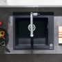 Кухонная мойка Hansgrohe S510-F450 56х51 Graphiteblack Silicatec, 43312170