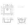 Кухонная мойка Hansgrohe S510-F450 56х51 Graphiteblack Silicatec, 43312170