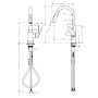 Змішувач для кухні Hansgrohe Focus 31815670 Чорний з висувним виливом