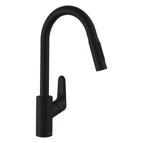 Змішувач для кухні Hansgrohe Focus 31815670 Чорний з висувним виливом