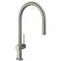 Смеситель Hansgrohe TALIS M54 для кухонной мойки с вытяжным изливом сталь 72802800