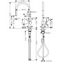 Смеситель Hansgrohe TALIS M54 для кухонной мойки с вытяжным изливом сталь 72802800
