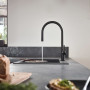 Змішувач Hansgrohe TALIS M54 з висувним душем Sbox для кухонного миття Black Matt 72803670