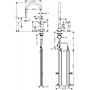 Змішувач Hansgrohe TALIS M54 з висувним душем Sbox для кухонного миття Black Matt 72803670