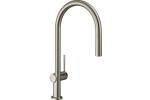 Смеситель Hansgrohe TALIS M54 с выдвижным душем Sbox для кухонной мойки сталь 72803800