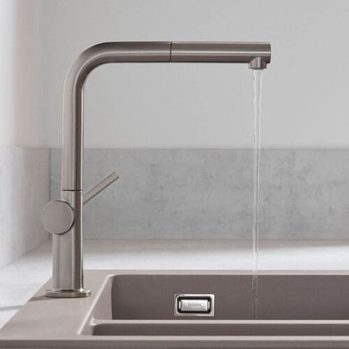 Смеситель с выдвижным душем Hansgrohe TALIS M54 сталь, 72808800