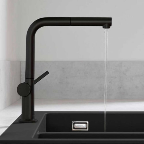Змішувач Hansgrohe TALIS M54 з висувним душем чорний матовий, 72809670