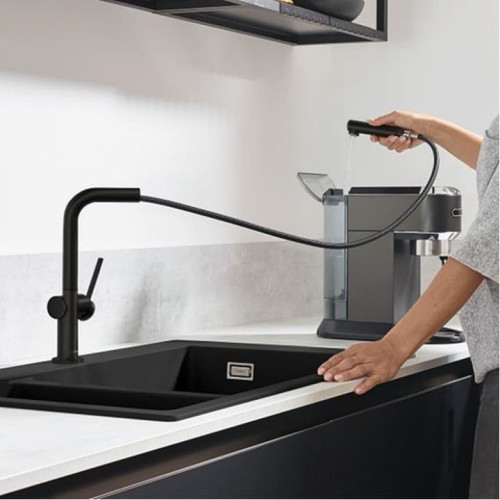 Змішувач Hansgrohe TALIS M54 з висувним душем чорний матовий, 72809670