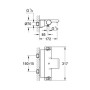 Смеситель-термостат для ванны, DN 15 Grohe GROHTHERM 2000 NEW, хром, 34464001