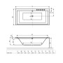Ванна акрилова RADAWAY ITEA 190x90 + ніжки + сифон WA1-28-190x090US