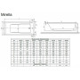 Ванна RADAWAY Mirella 150x70 + ножки + сифон R315L, WA1-48-150x070S