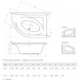 Ванна акриловая RADAWAY Mistra 150х100 + ножки + сифон R315L, WA1-07-150x100PS