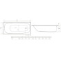 Ванна акрилова RADAWAY Tesalia 170x75 + ніжки + сифон R315L, WA1-06-170x075US
