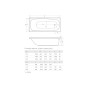 Ванна акрилова RADAWAY Tesalia 170x75 + ніжки + сифон R315L, WA1-06-170x075US
