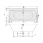 Ванна кварилова Villeroy&Boch Oberon 2.0 170x75 см + панель + сифон, UBQ170OBR2DV-01