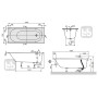 Ванна квариловая VILLEROY&BOCH OBERON 170x70 см + ножки UBQ177OBE2V-01