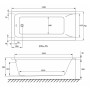 Ванна VOLLE Solo 170x75 cм без ніжек 1210.001775