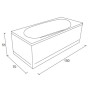 Ванна VOLLE Aiva Neo 150x70 cм без ножек 1229.001570