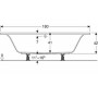 Ванна KOLO SUPERO 180x80 см + ножки, 5362000