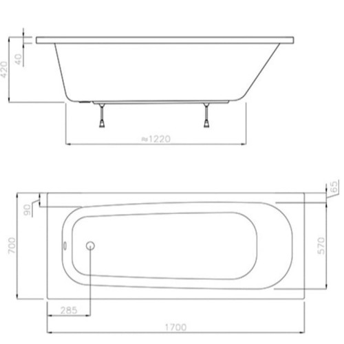Ванна акриловая Ravak SEPTIMA 170 X 70 XAU0000040